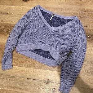 free people crop sweater